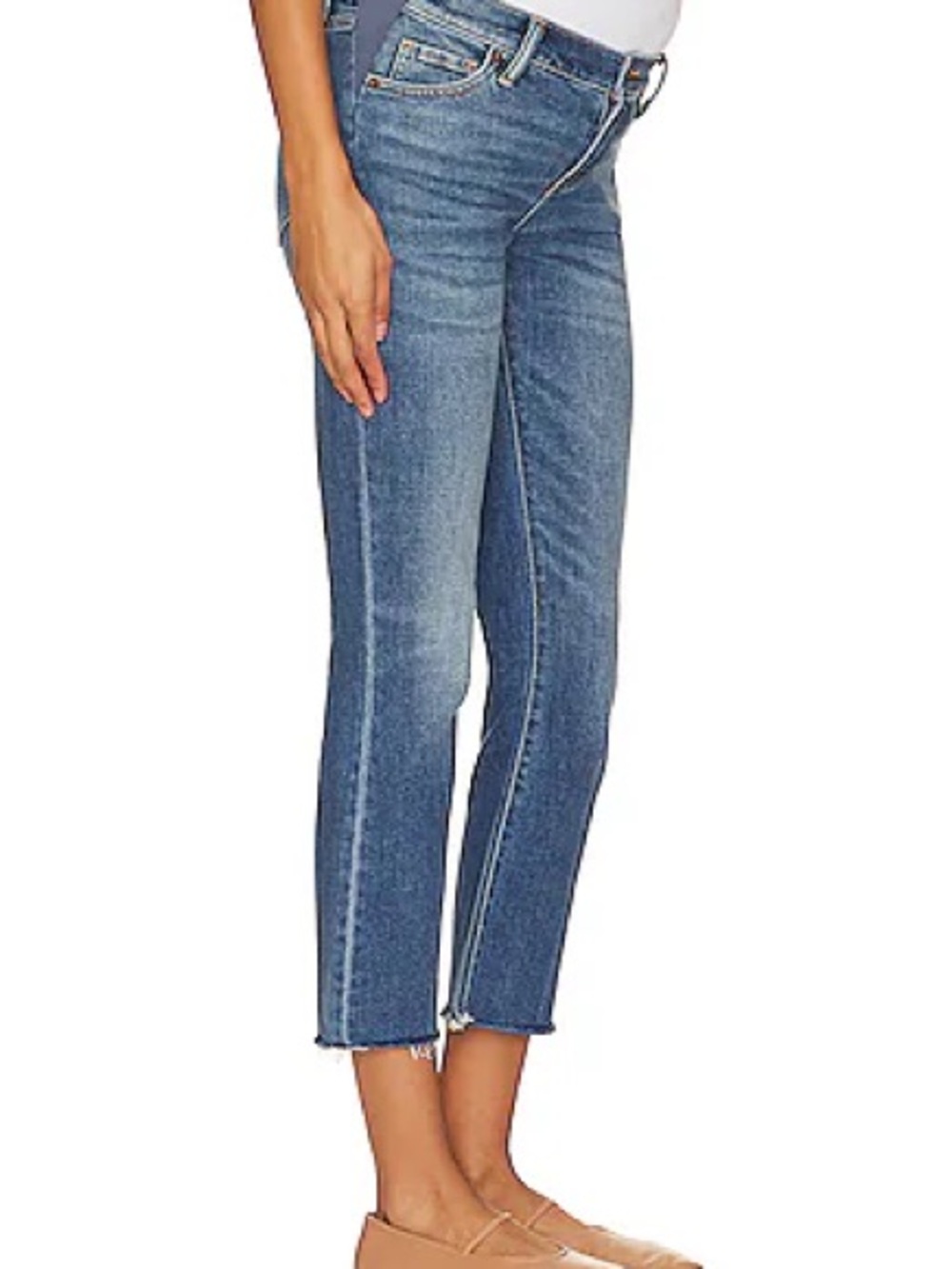 Hatch Maternity Crop Jeans in Indigo, Size 25